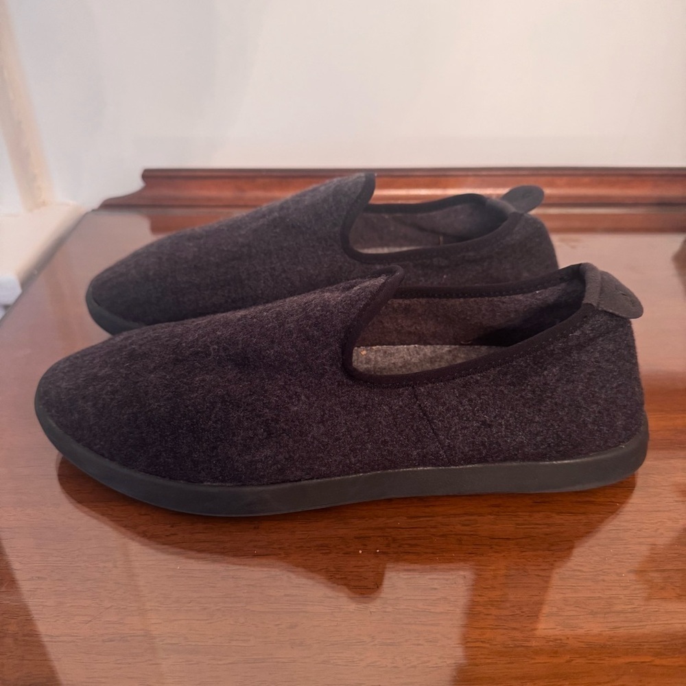 Allbirds Men's Size 10 Dk Gray Wool Loungers, House Shoes, Comfy, Soft, Warm